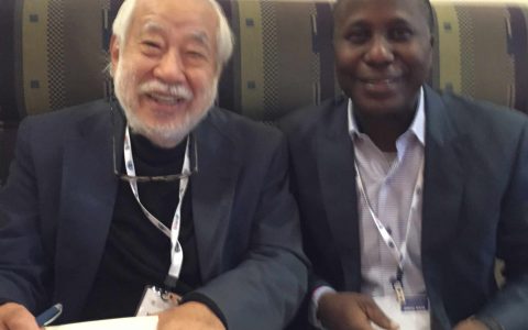 Prof. Victor Kobayashi Emeritus Professor, university of Hawaii and President of CIES 2006 with Prof Steve Azaiki at the 2016 CIES Conference in Vancuover Canada.